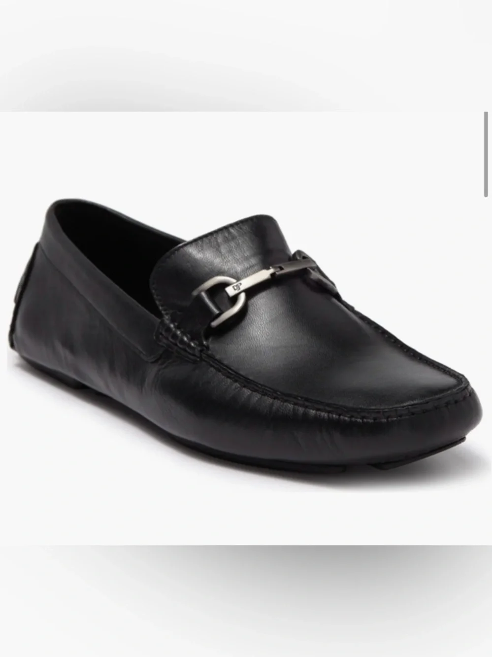 Donald J. Pliner Black Leather Victor Driving Loafers